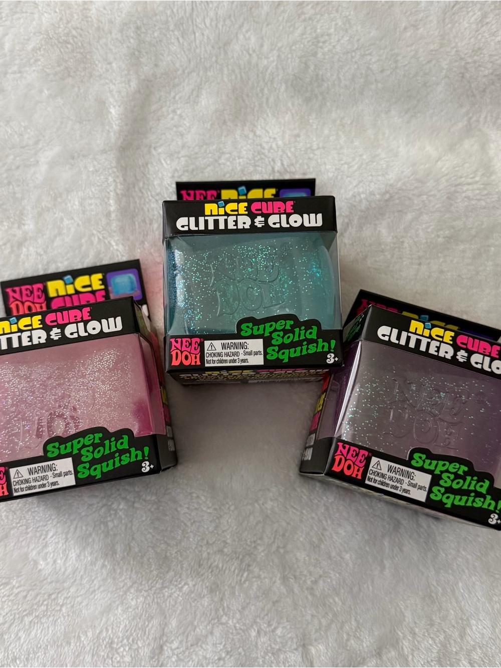 Needoh Nice Cube Glitter & Glow Bundle